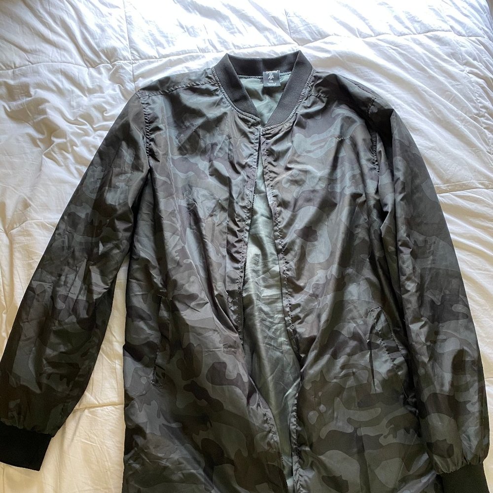 Longline Windbreaker Camo